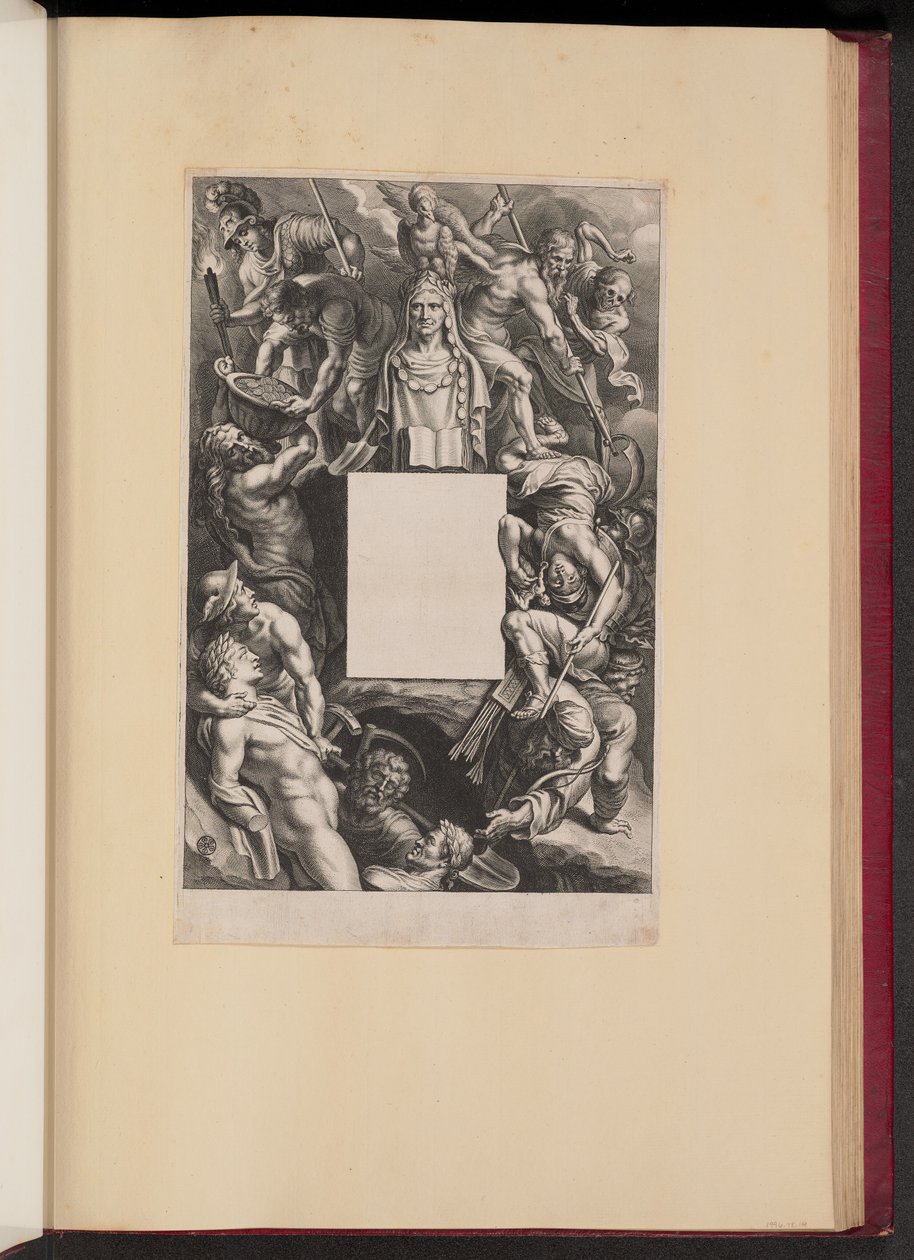 Tittelside for Hubert Goltzius, monumenter fra romersk og gresk antikke (Opera Omnia, I) av Cornelis Galle I after Sir Peter Paul Rubens