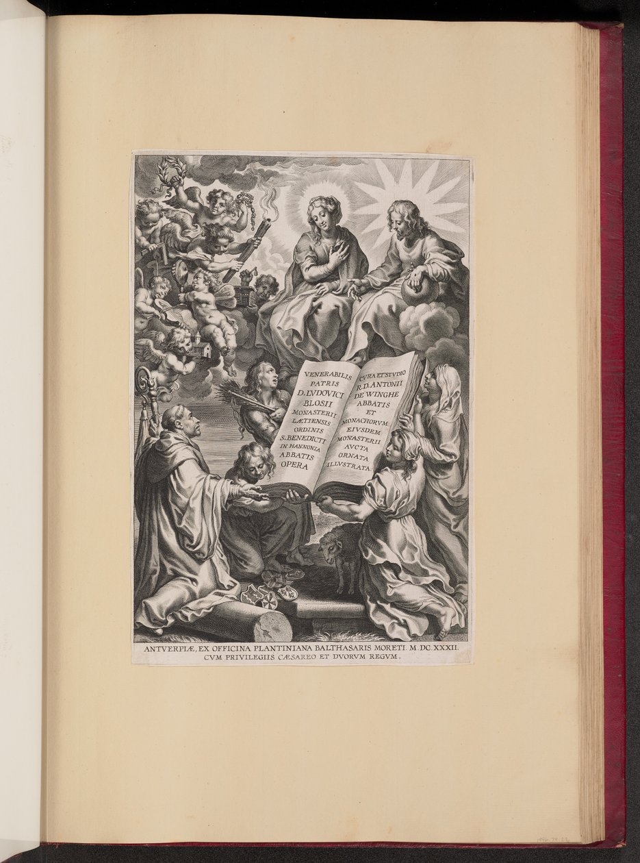 Tittelside for Louis Blosius, Opera av Cornelis Galle I after Sir Peter Paul Rubens