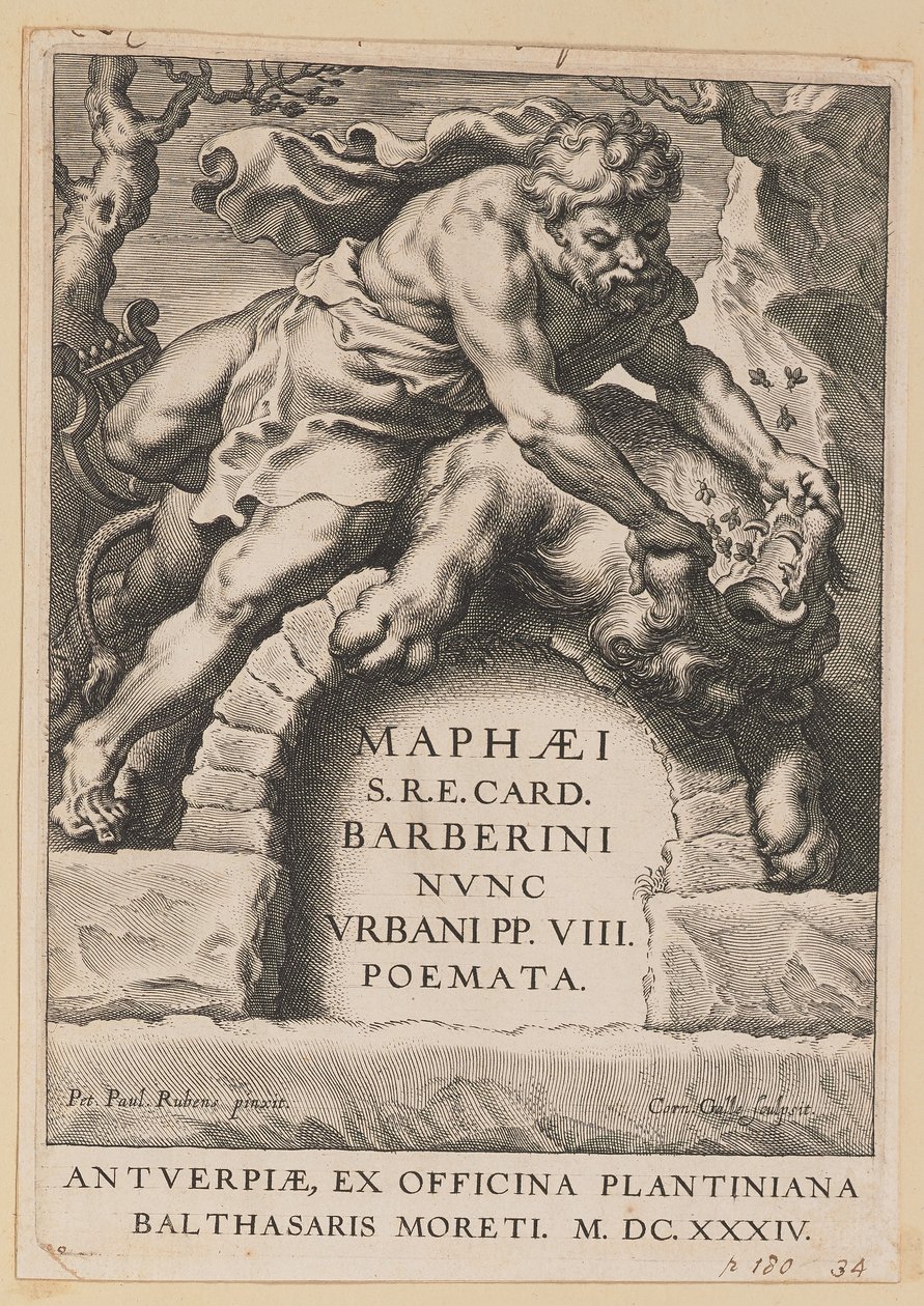 Tittelside for Maffeo Barbarian, Dikt av Cornelis Galle I after Sir Peter Paul Rubens