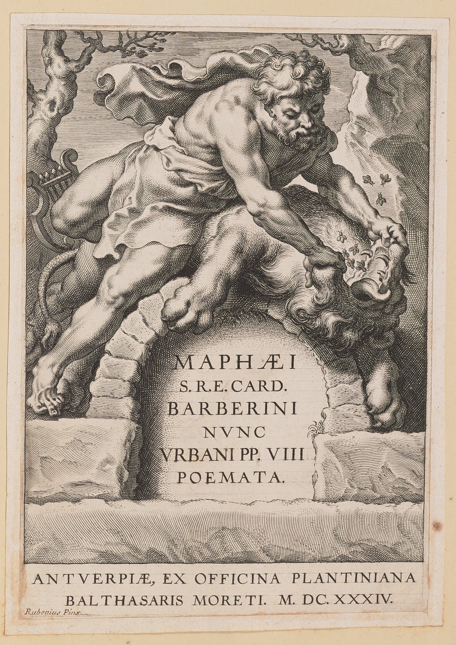 Tittelside for Maffeo Barbarian, Dikt av Cornelis Galle I after Sir Peter Paul Rubens