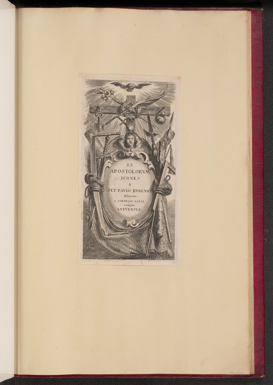 Tittelplate for SS. Apostolorvm ikoner av Cornelis Galle I after Sir Peter Paul Rubens