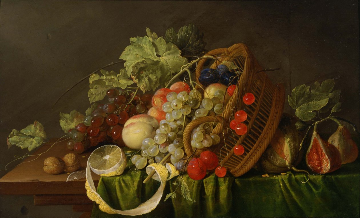 Stilleben med en kurv med frukt, ca 1654 av Cornelis de Heem