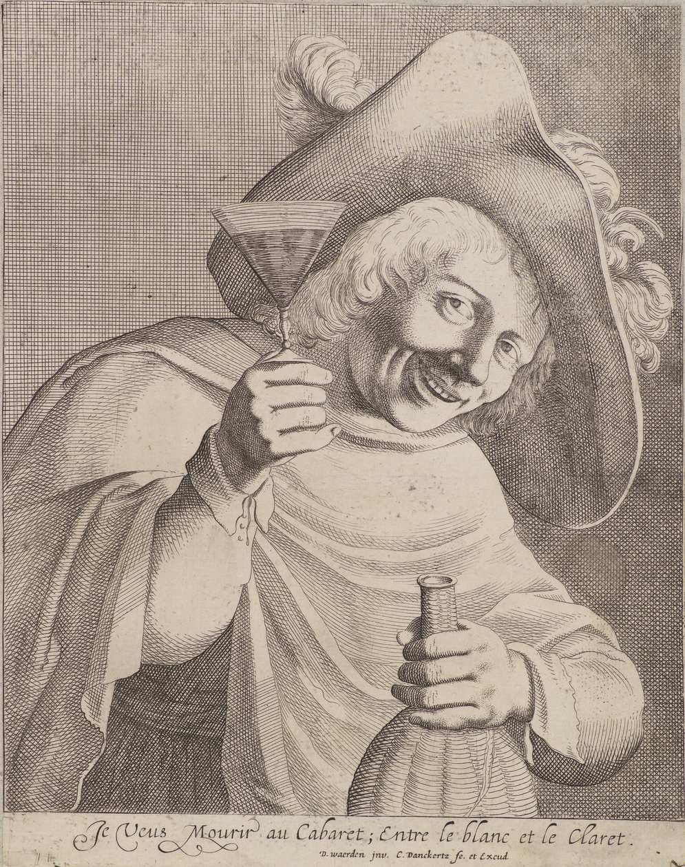 Mann med et glass av Cornelis I Danckerts
