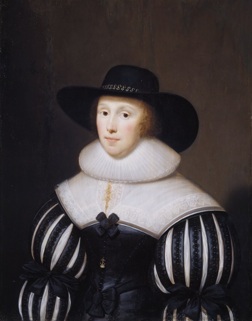 Portrett av Grace Bradbourne, kone til Thomas Holte, 1627-1700. av Cornelis Janssens van Ceulen