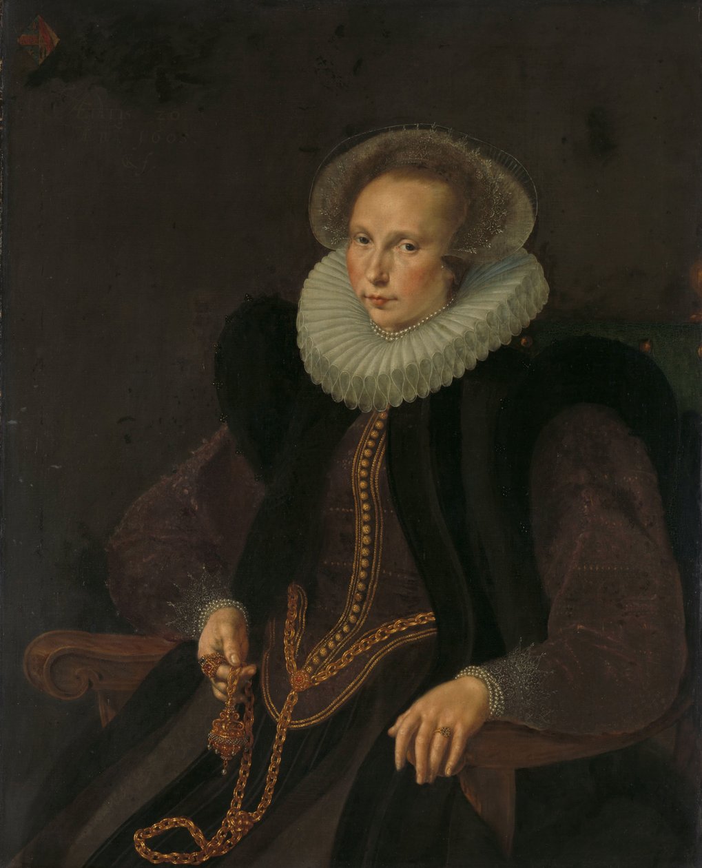 Griete Jacobsdr van Rhijn (1585-1652), kone til Jacob Cornelisz Banjaert, kalt van Neck av Cornelis Ketel