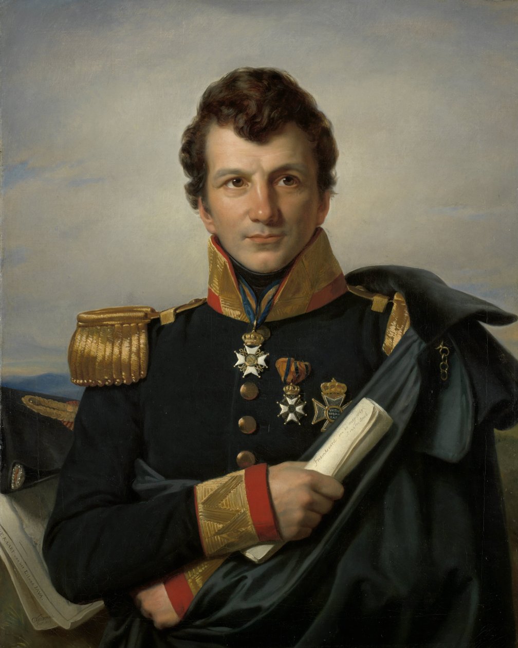 Johannes van den Bosch (1780-1844), generalguvernør i Nederlandsk Øst-India, koloniminister grev Johannes van den Bosch (1780-1844), generalguvernør i nederlandsk Øst-India, koloniminister av Cornelis Kruseman (signed by artist)