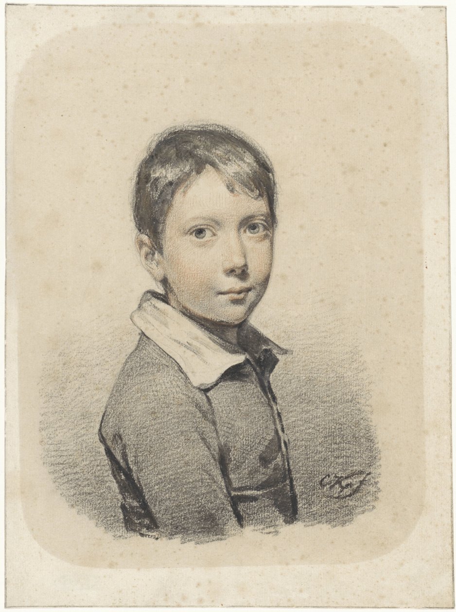 Portrett av Gerardus Arnoldus Nicolaus Allebé som ung mann av Cornelis Kruseman