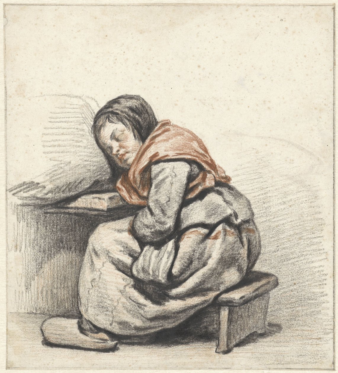 Studie av en sovende jente av Cornelis Kruseman