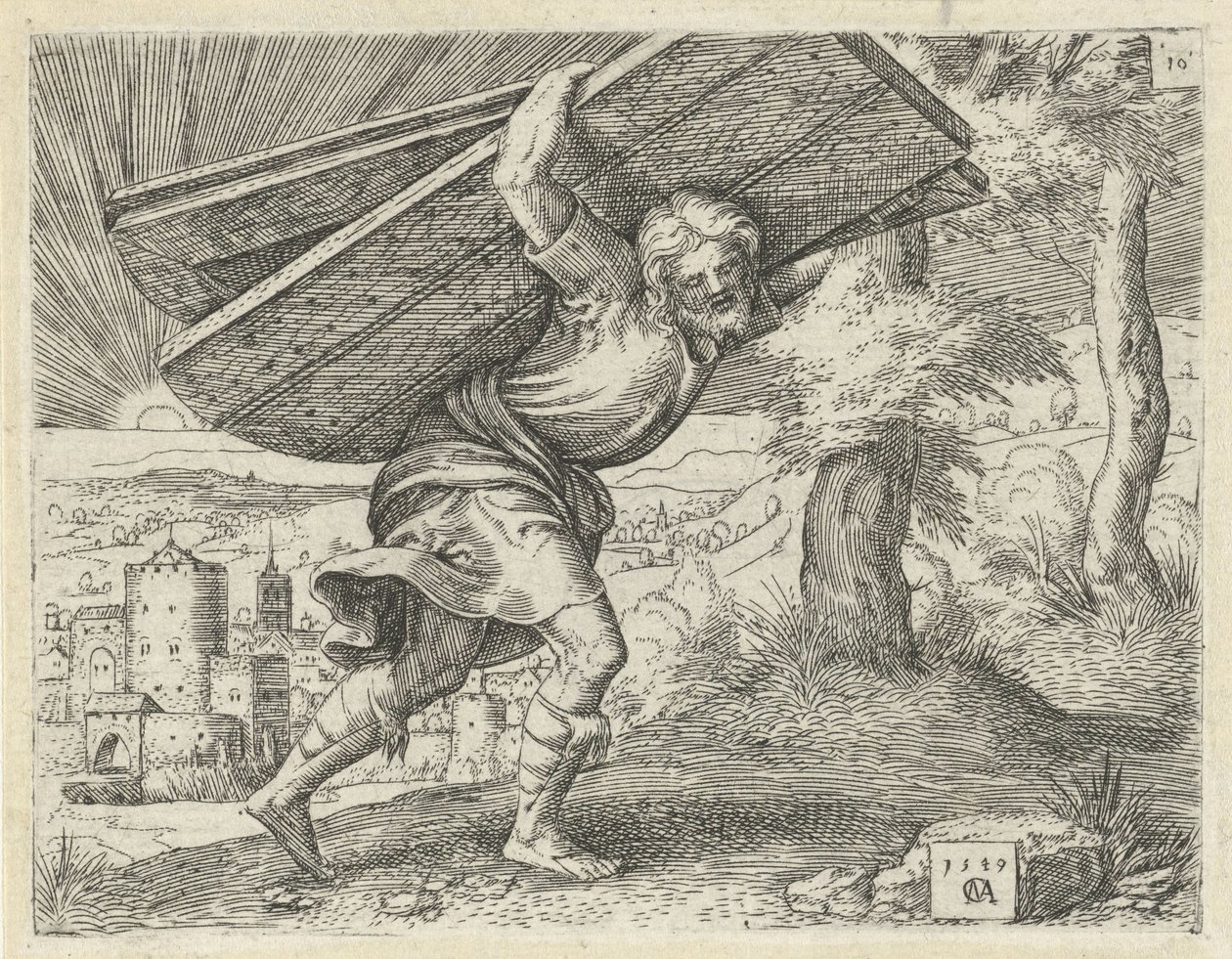 Samson bærer Gazas porter History of Samson (serietittel) av Cornelis Massijs