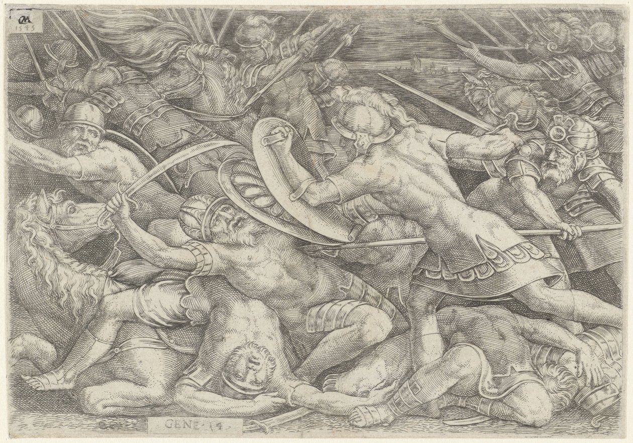 Slaget ved Abraham mot Kedorlaomer av Cornelis Massijs