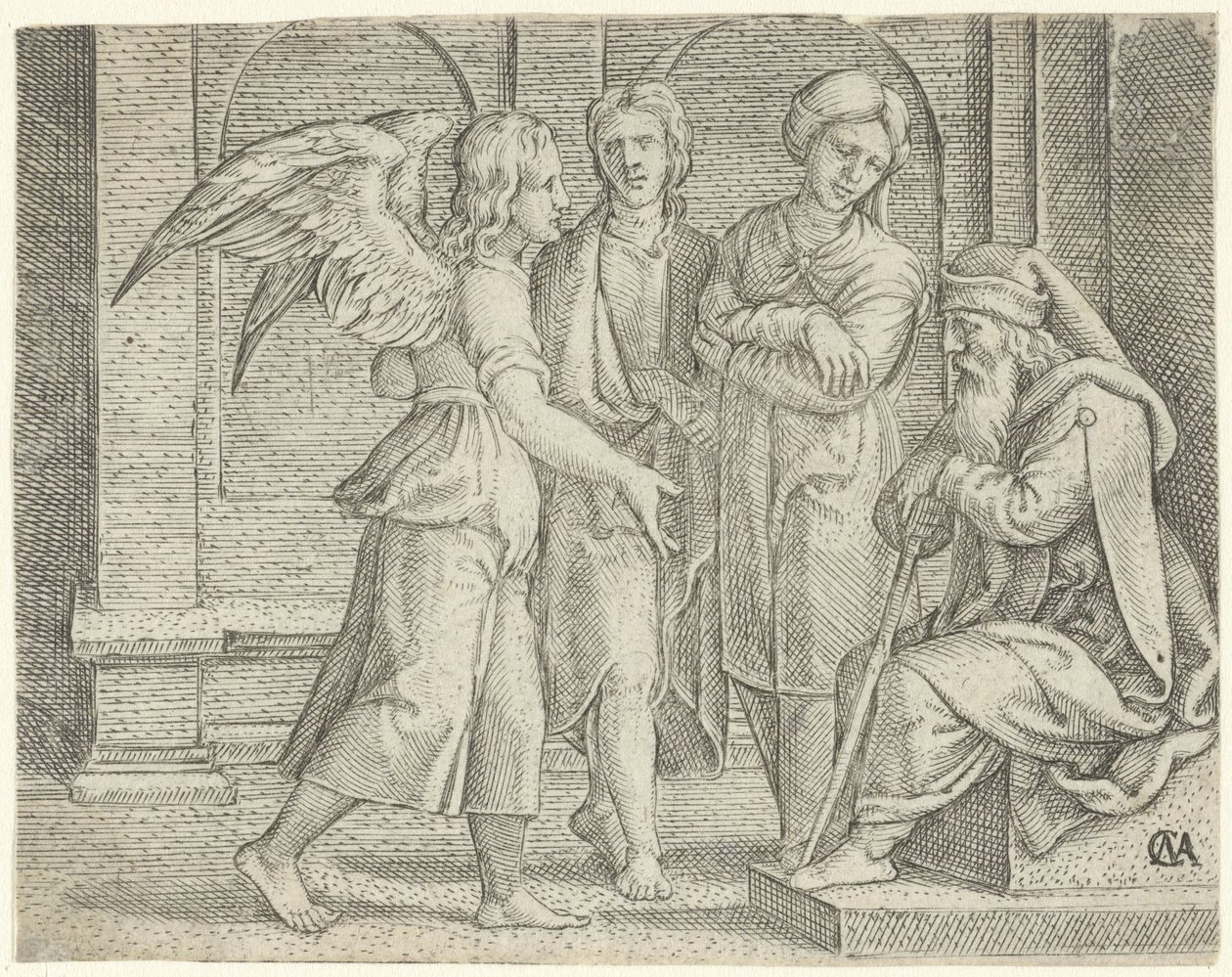 Tobias og engelen hos Tobit og Anna History of Tobias (serietittel) av Cornelis Massijs