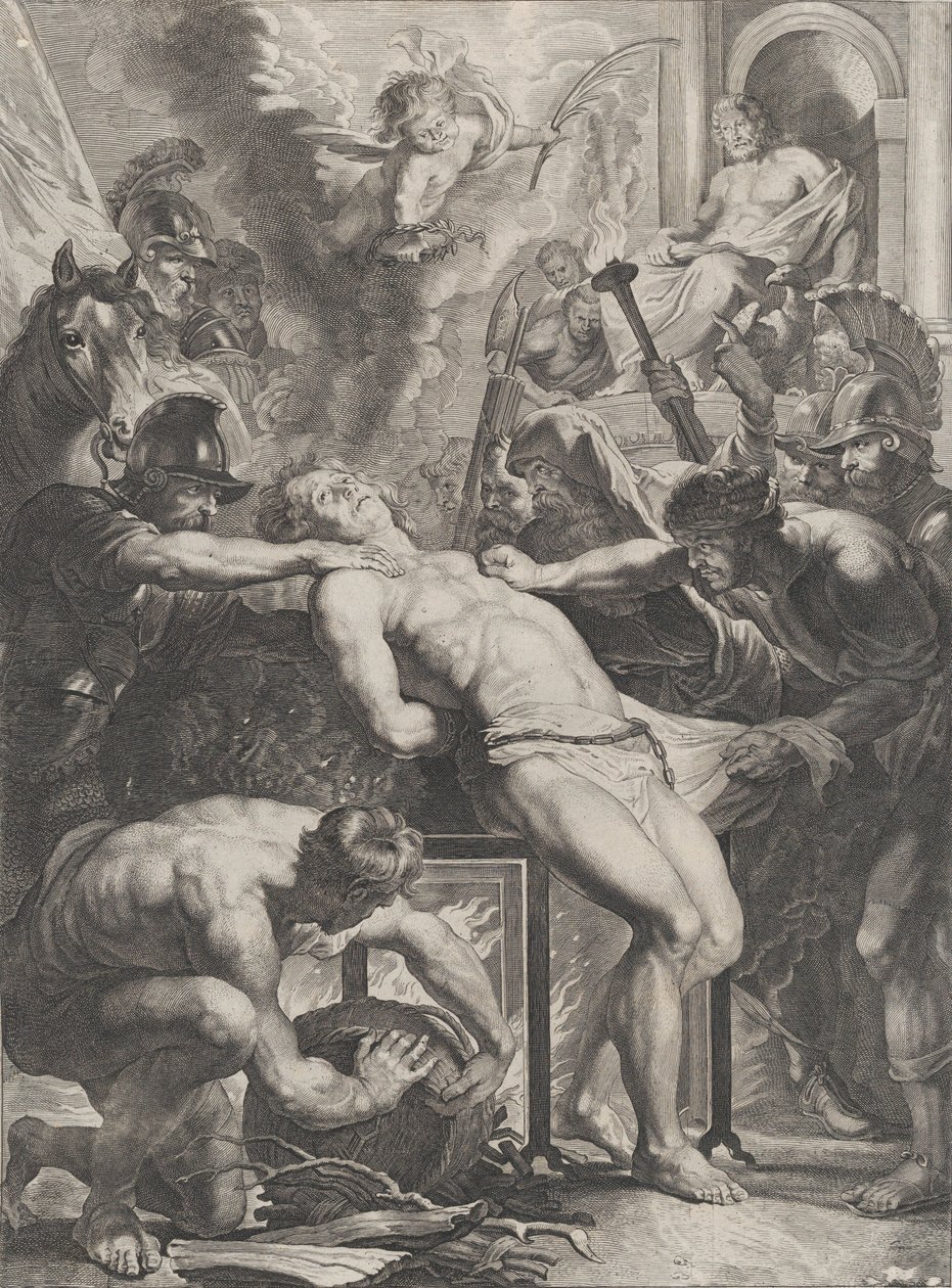 The Martyrdom of St Lawrence, ca. 1640-70. av Cornelis Meyssens.