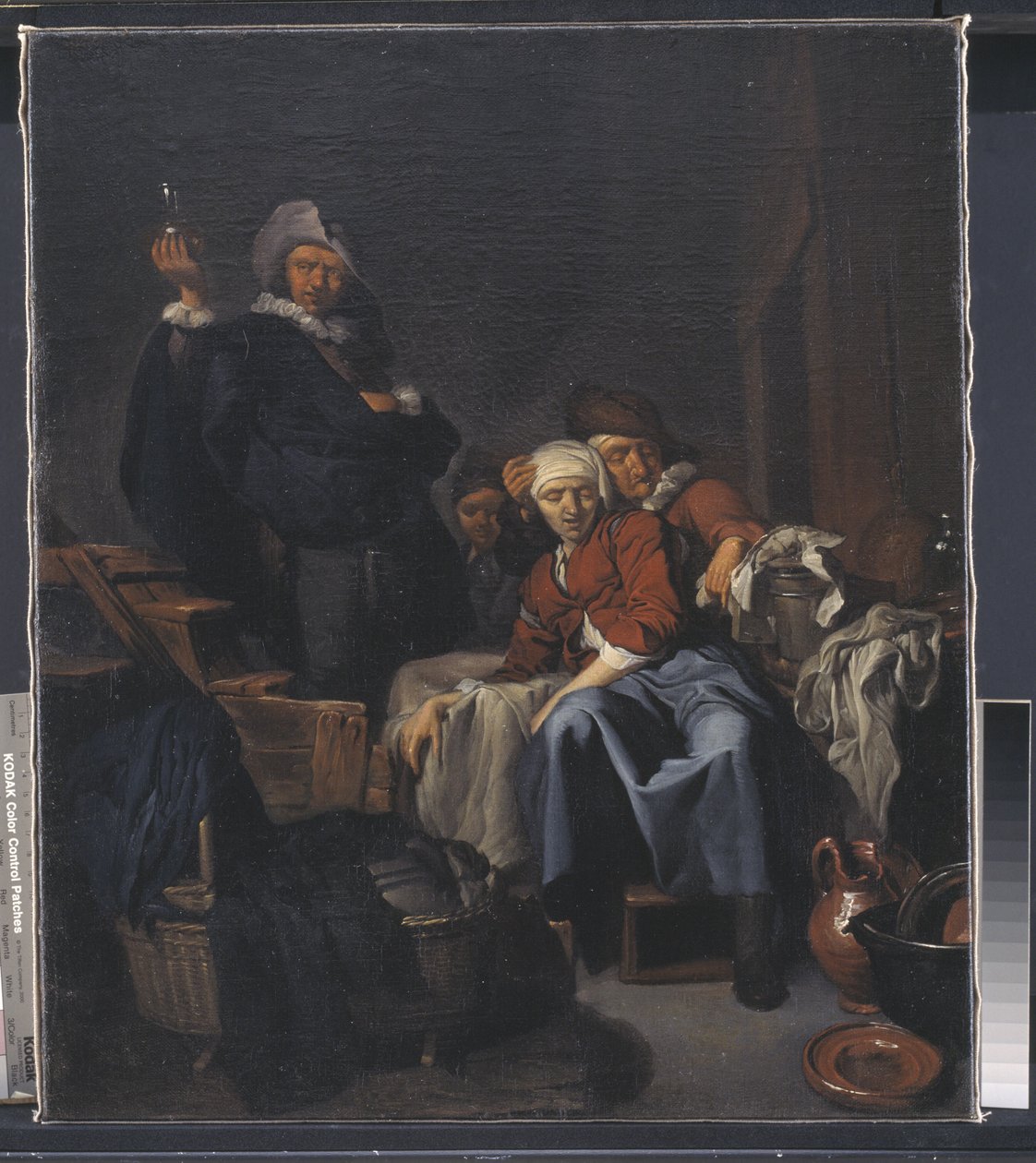 En syk bondekvinne av Cornelis Pietersz Bega