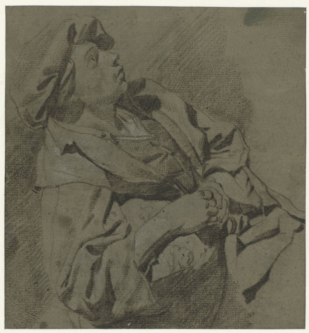 Gutt i en beret, lener seg tilbake av Cornelis Pietersz. Bega