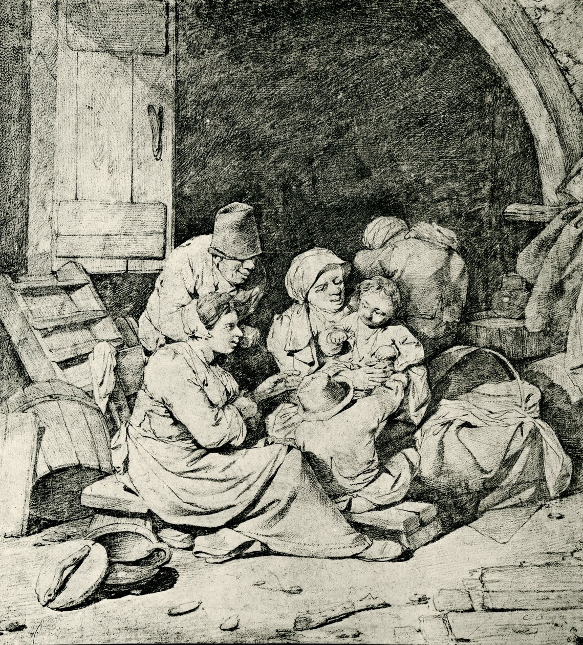 Nederlandsk bondefamilie av Cornelis Pietersz Bega