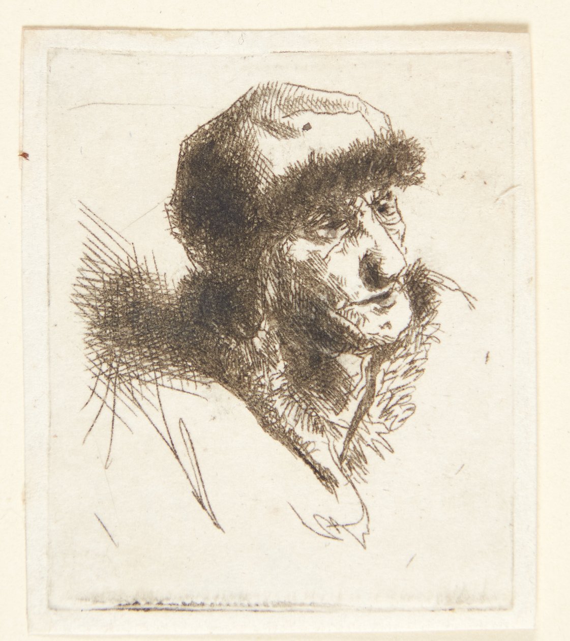 Gammel kvinne med pelslue av Cornelis Pietersz Bega