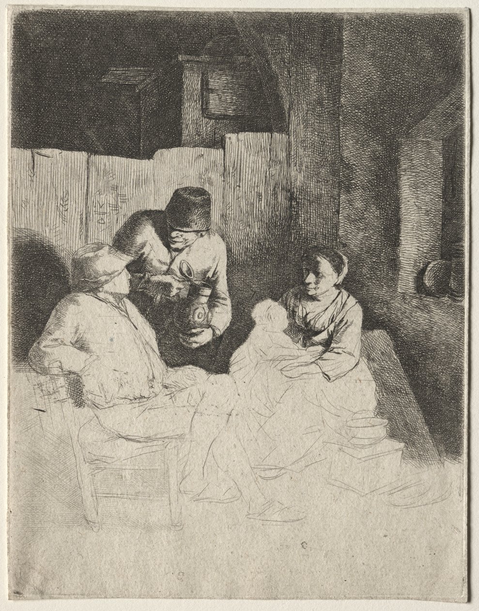 Moren sitter på et vertshus av Cornelis Pietersz Bega