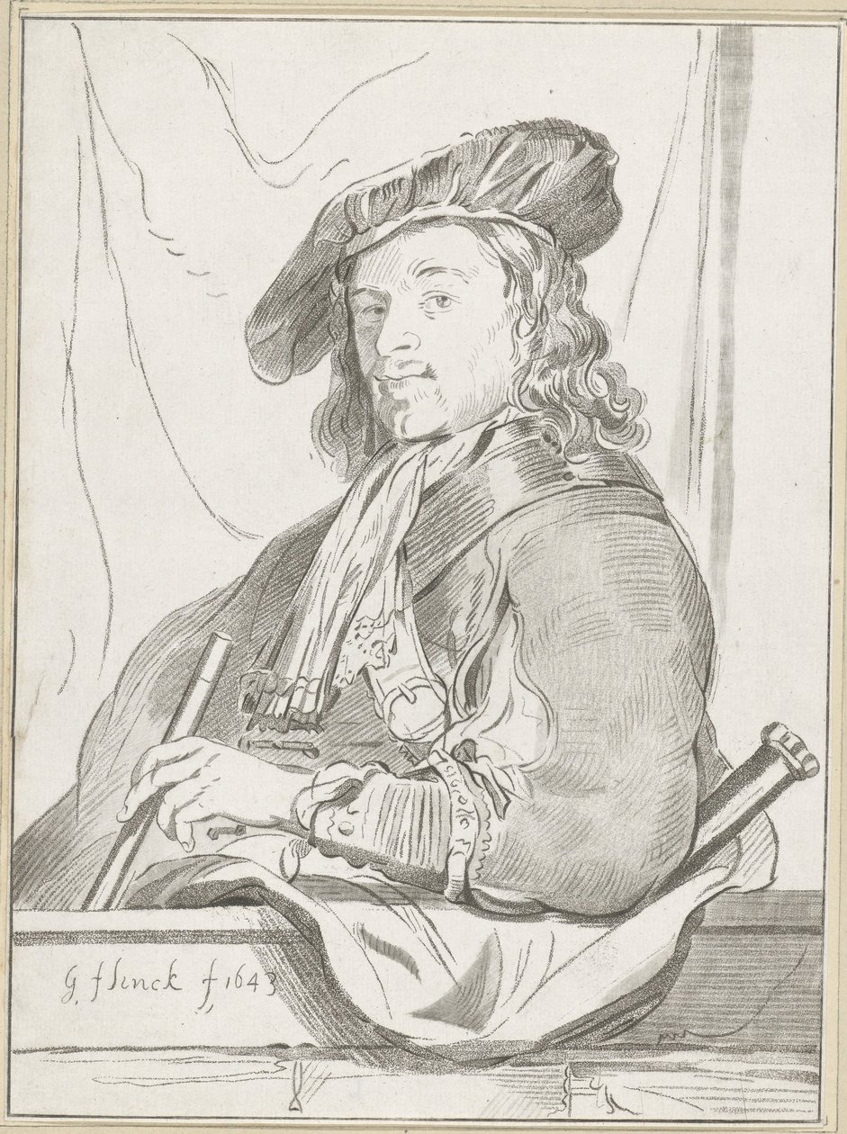 Mann ved brystning av Cornelis Ploos van Amstel (signed by artist)