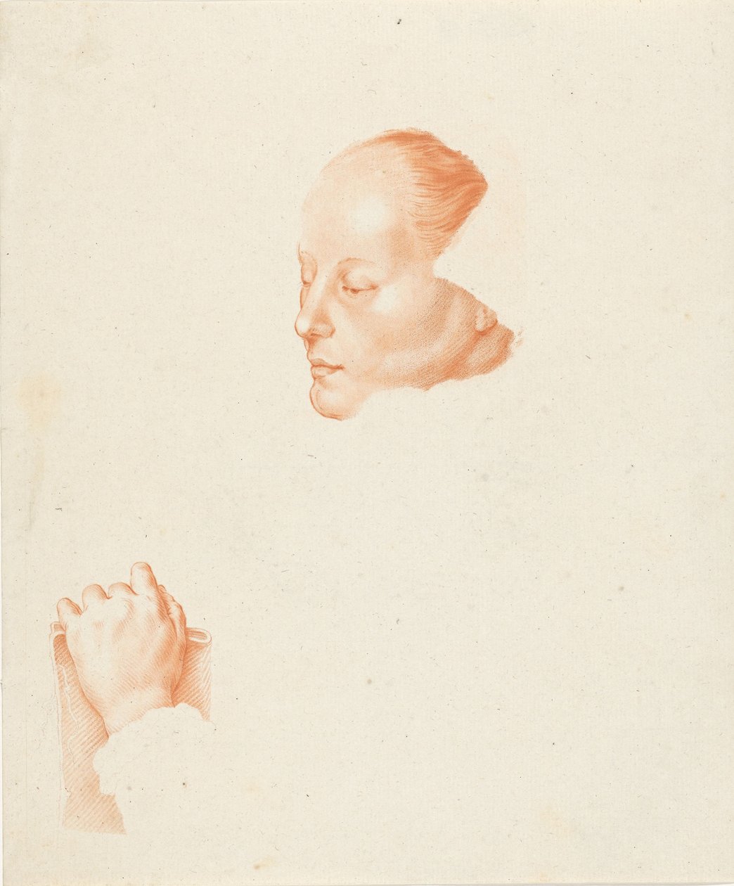 Portrett av en ung kvinne av Cornelis Ploos van Amstel (signed by artist)