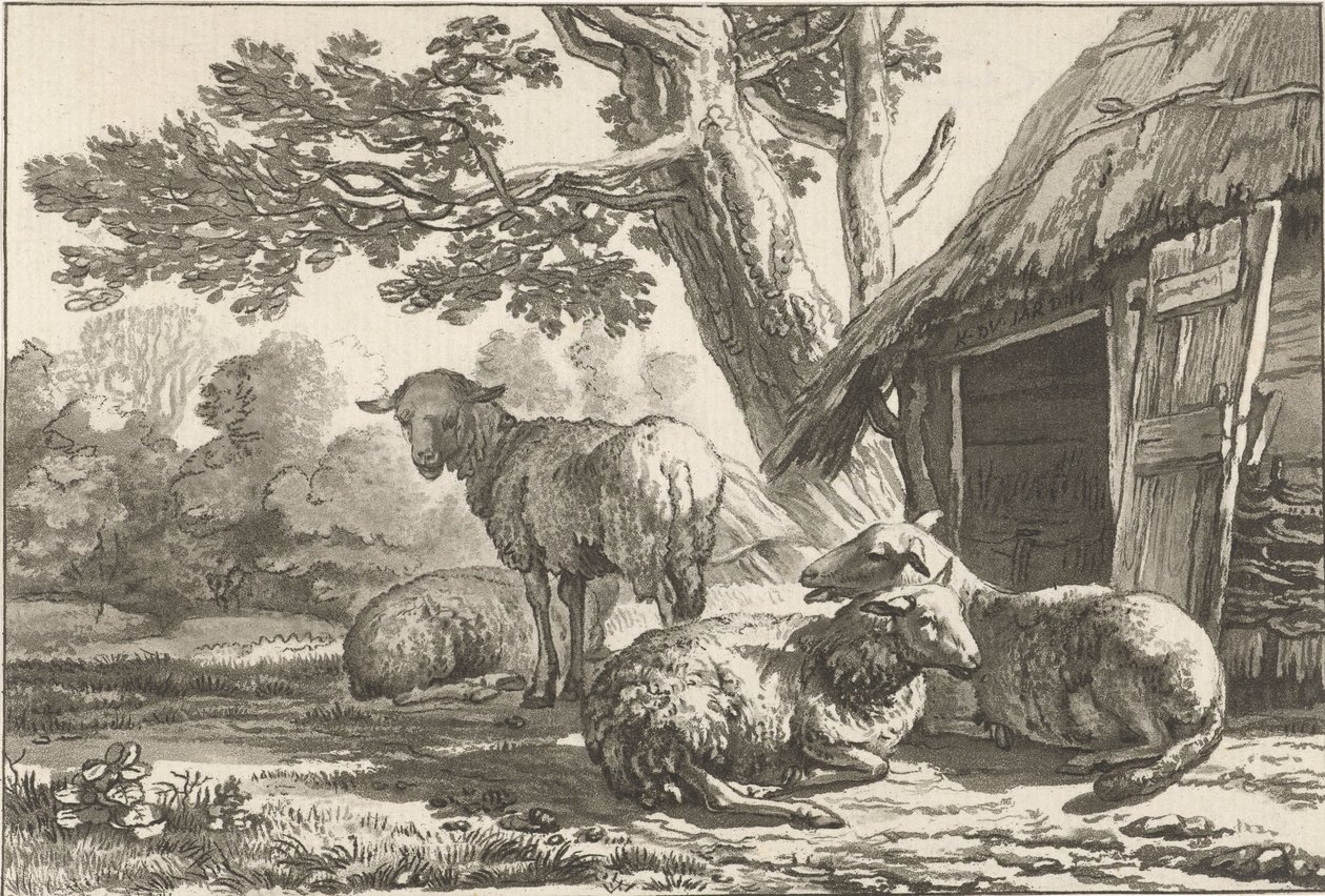 sauefjøs av Cornelis Ploos van Amstel (signed by artist)