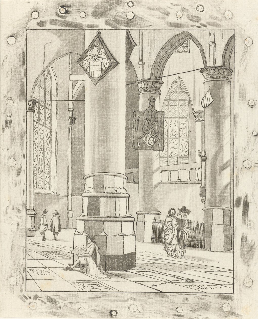 Kerkinterieur av Cornelis Ploos van Amstel