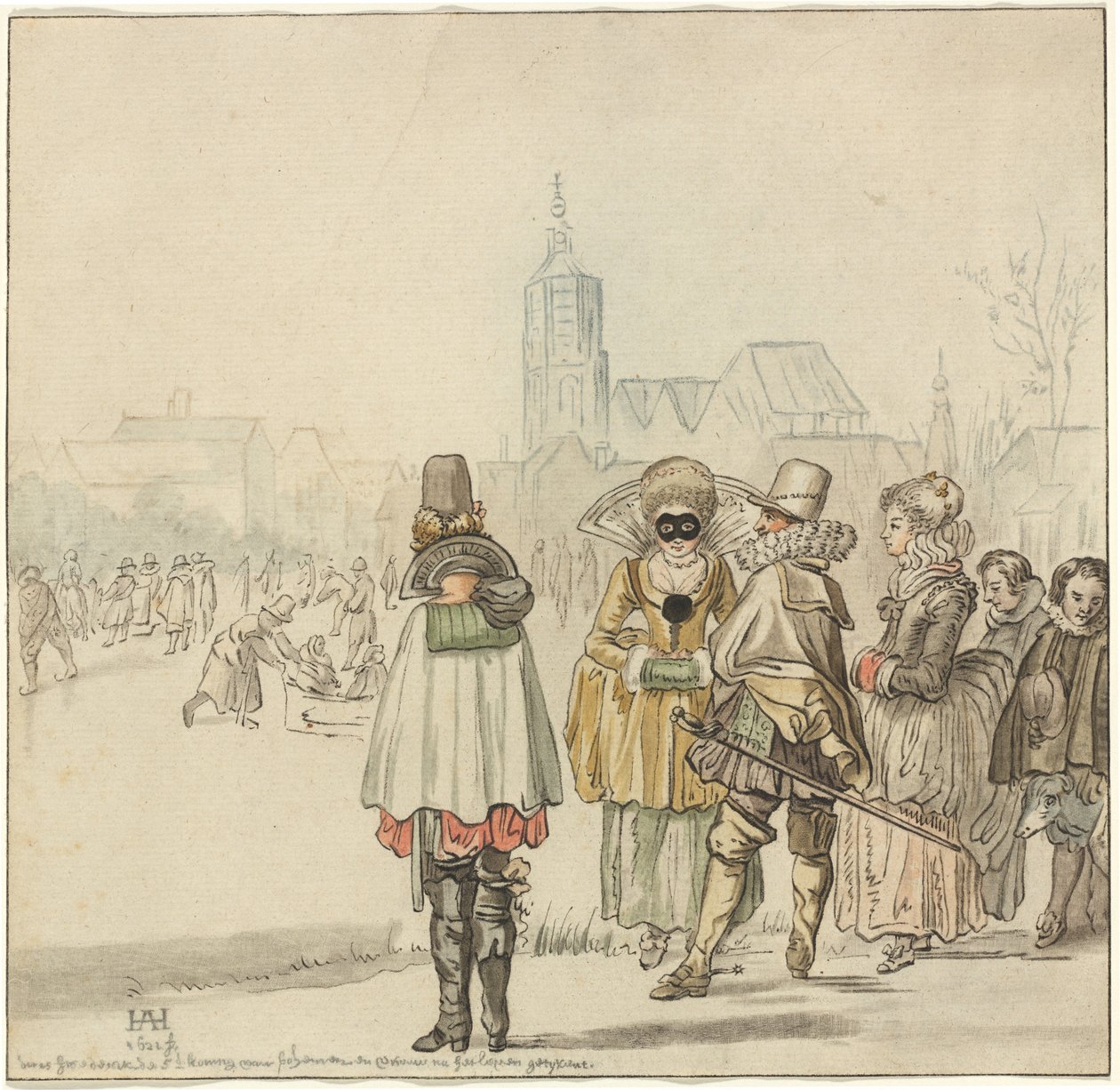 Vinterkongen på isen, 1766. av Cornelis Ploos van Amstel