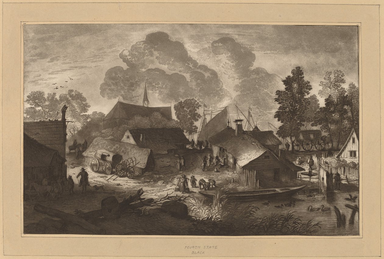 Landsby med tjern av Cornelis Ploos van Amstel