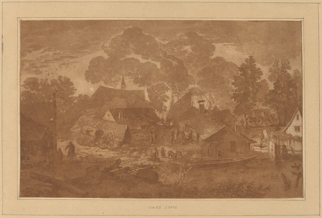 Landsby med tjern av Cornelis Ploos van Amstel