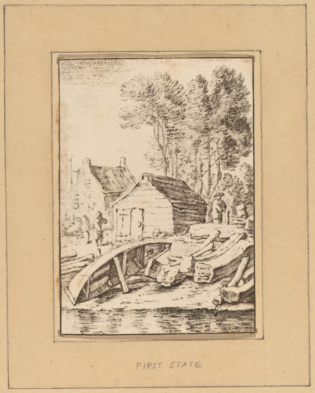 Verft av Cornelis Ploos van Amstel after Herman Saftleven