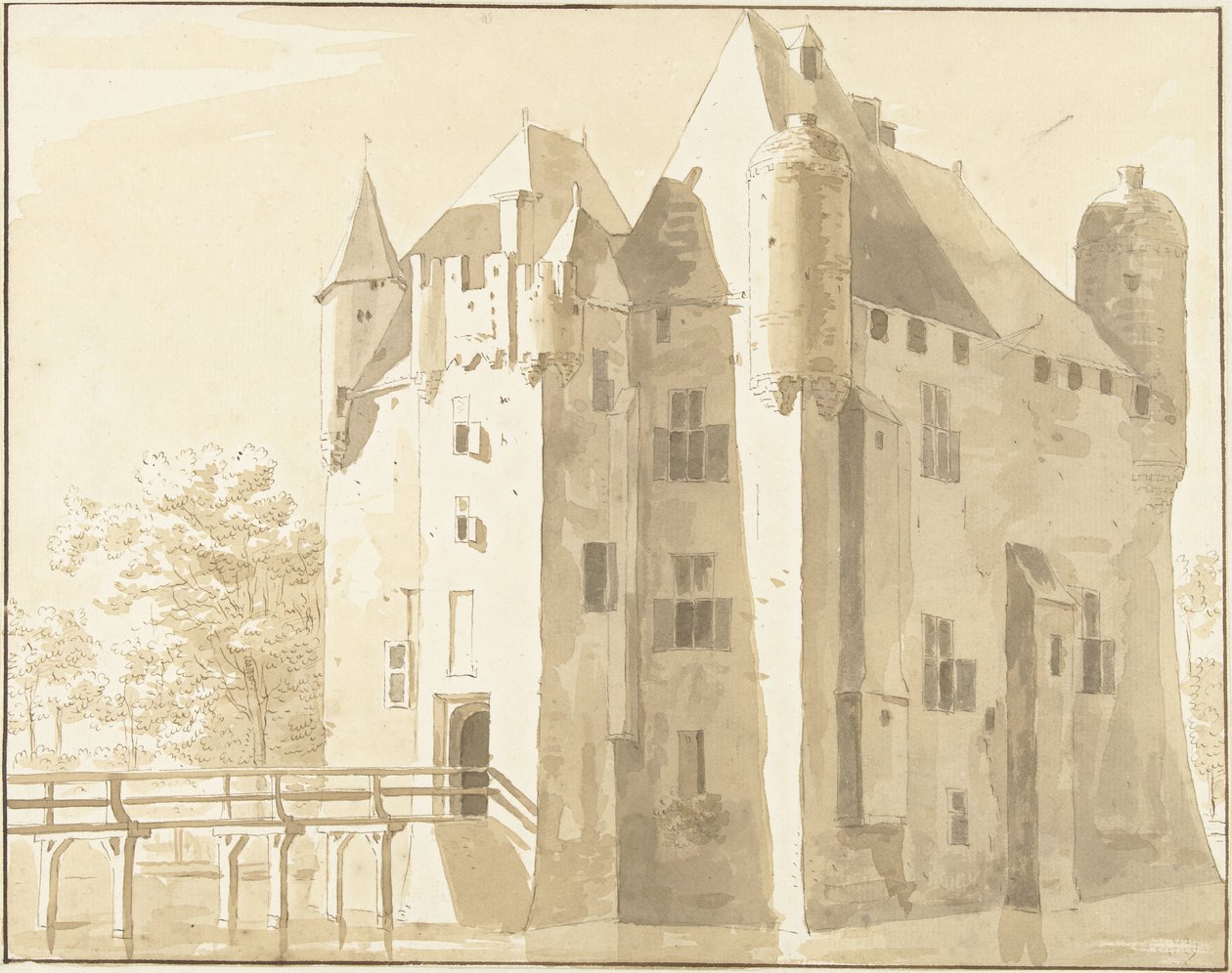 Frissestein slott i Herwijnen, bak av Cornelis Pronk (possibly)