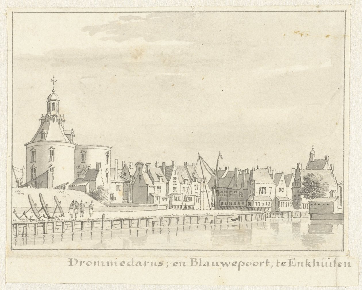 Drommedaris og Blauwepoort i Enkhuizen av Cornelis Pronk