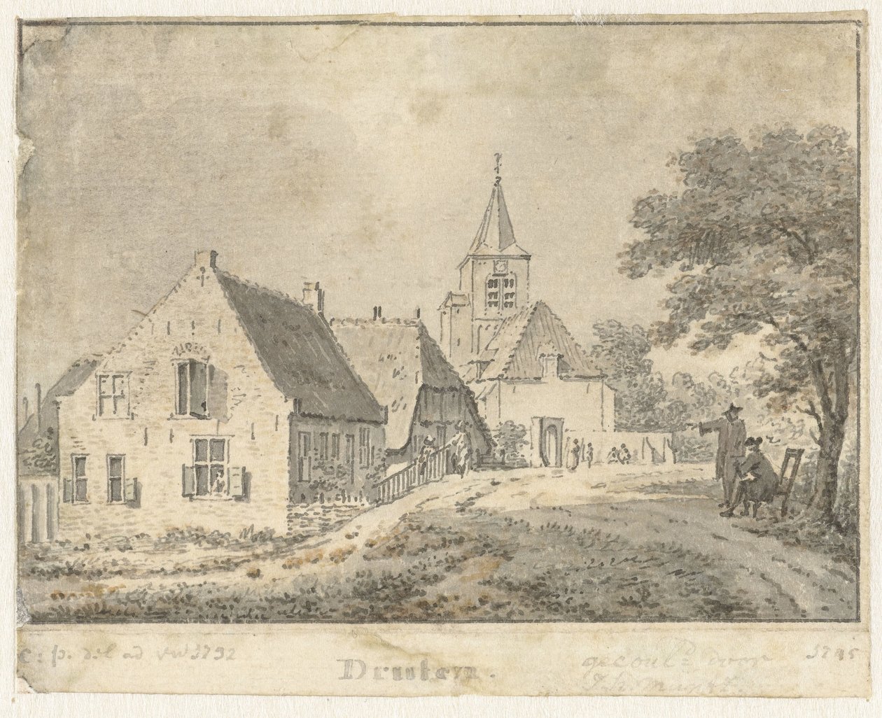 Utsikt over Druten av Cornelis Pronk