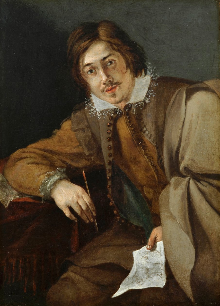 "" Autoportrett "" (Selvportrett) Maleri av Cornelis Hermansz Saftleven (vers 1607-1681) Olje på kobber, Dim 21,1x15,5 cm Fondation Custodia av Cornelis Saftleven