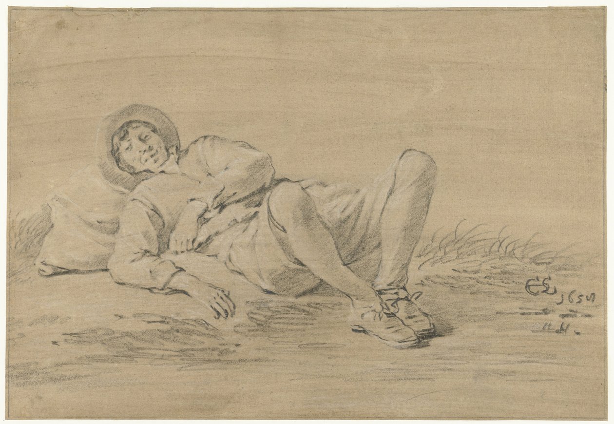 Løgnende ung mann av Cornelis Saftleven