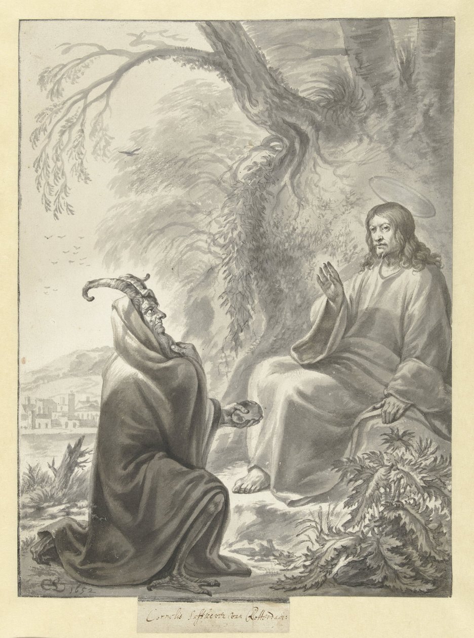 Kristi fristelse av Cornelis Saftleven