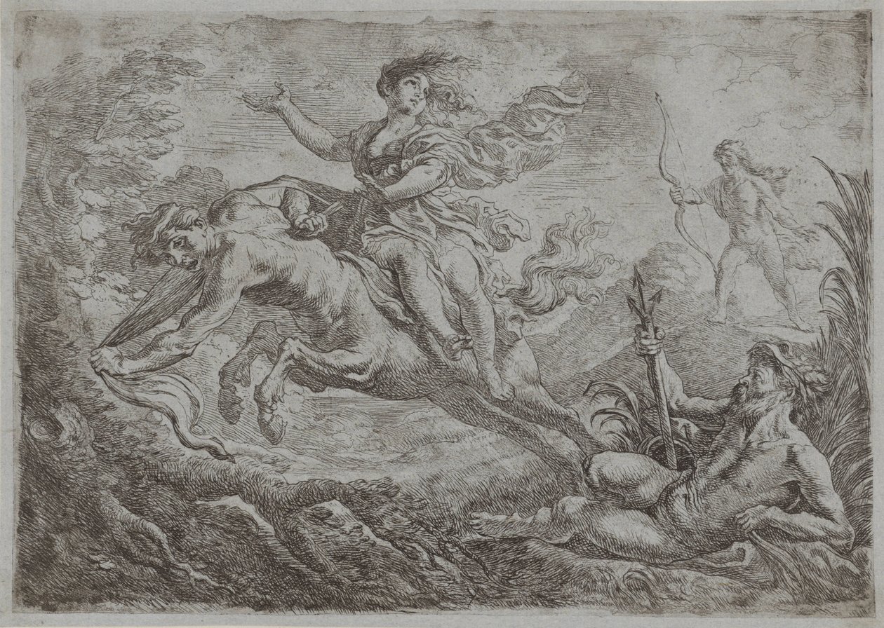 Nessus blir truffet av Hercules