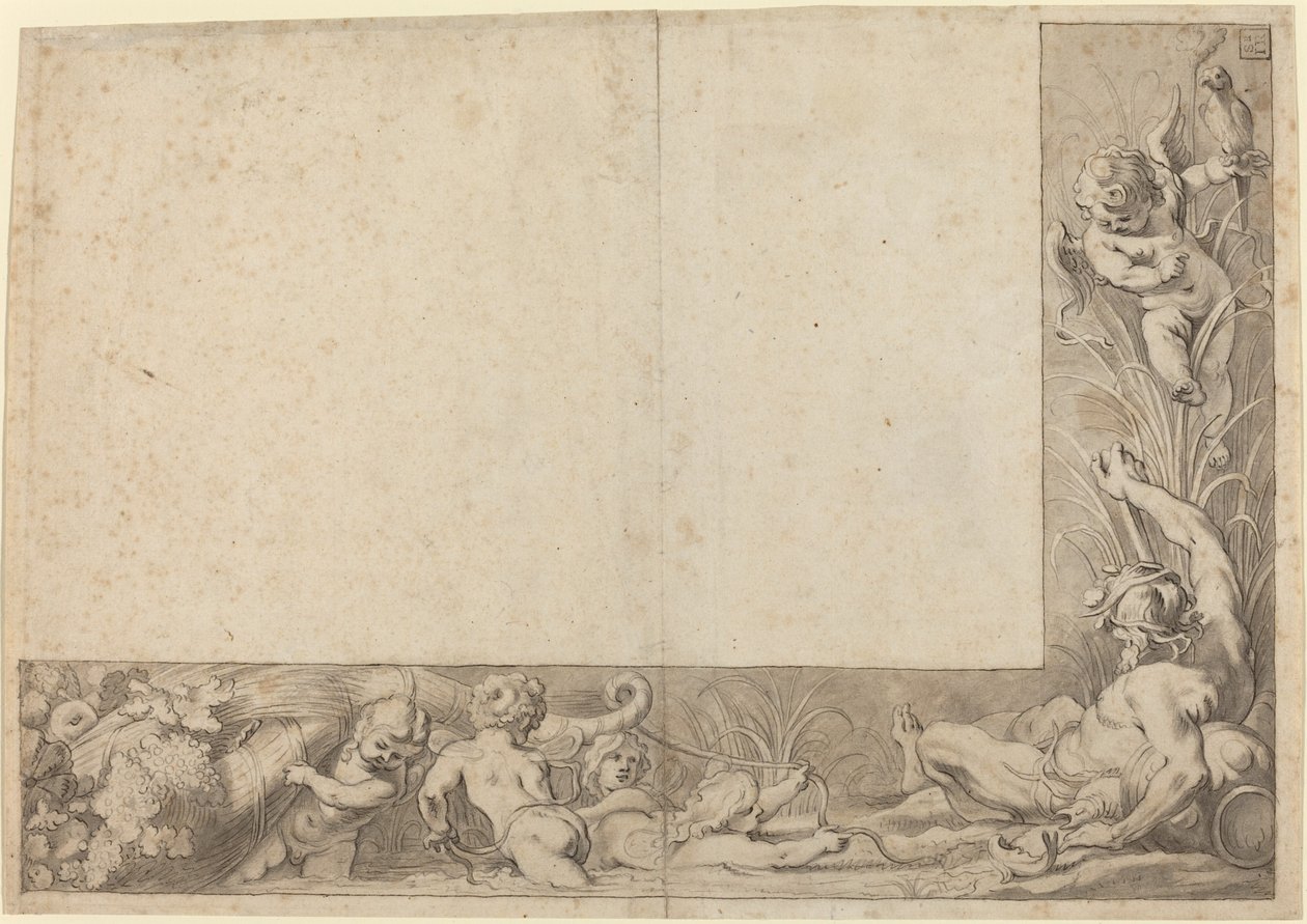 River God med Putti av Cornelis Schut I