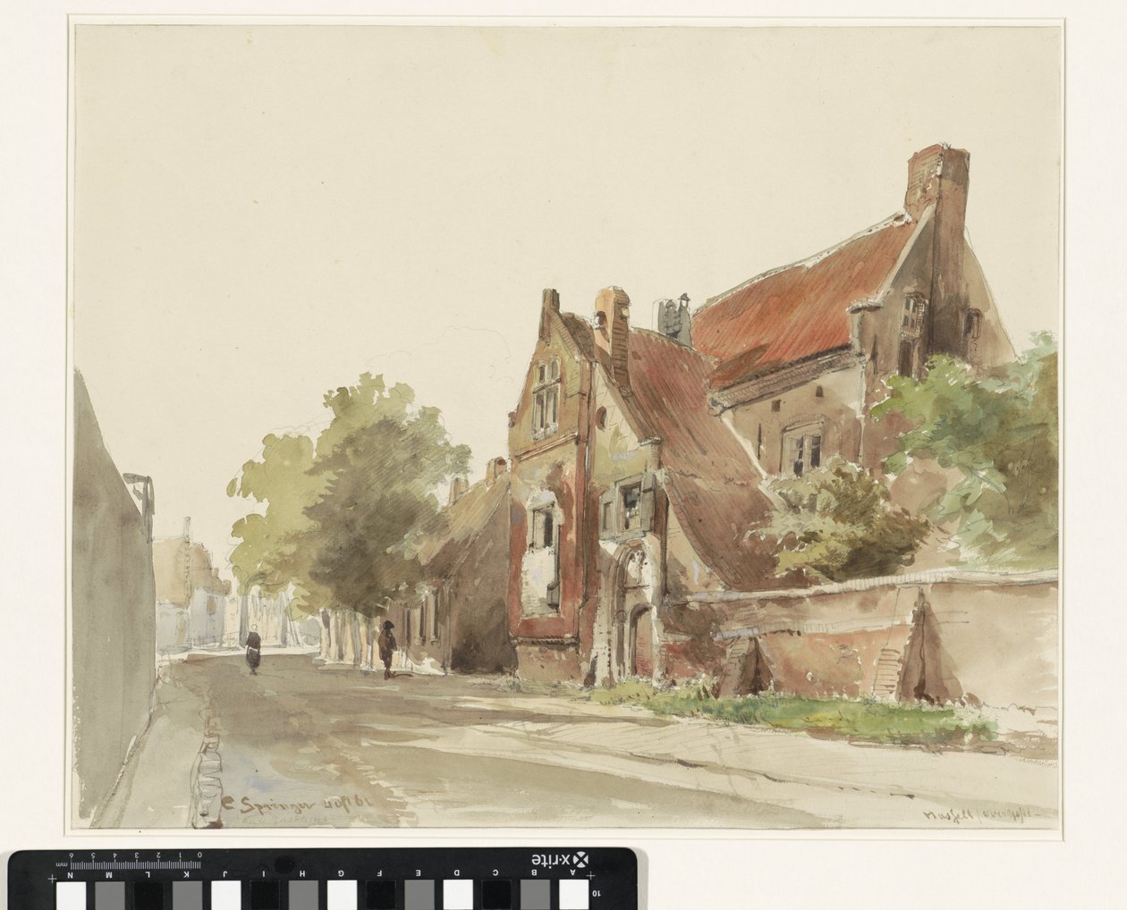 Det gamle gjestehuset i Hasselt av Cornelis Springer