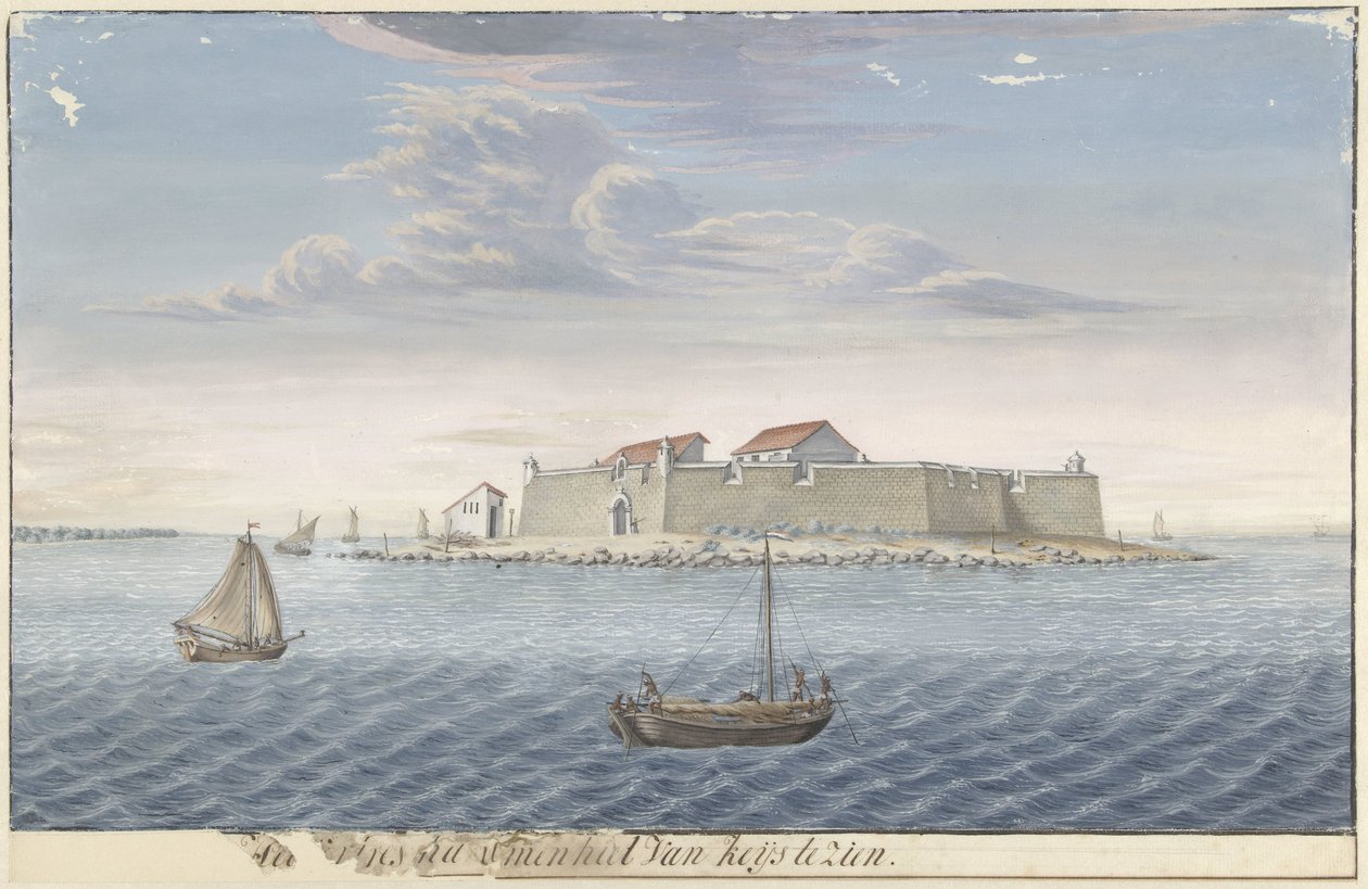 Hammenhiel-fortet på Ceylon Han[t fo]rtres hammenhiel van keijs å se. (tittel på objekt) av Cornelis Steiger