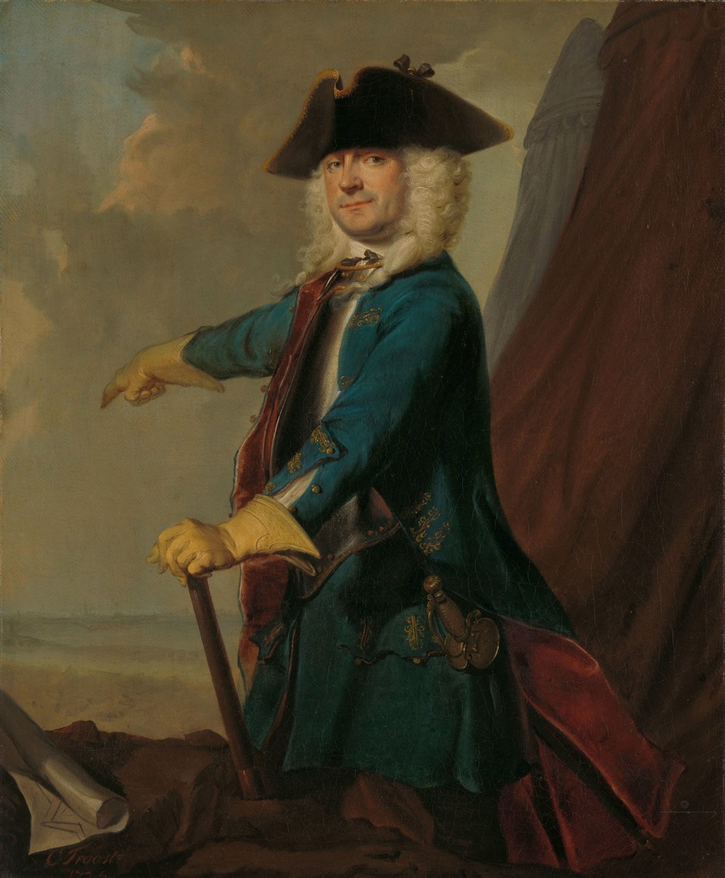 Gerrit Sichterman (1688-1730). Generalkvartermester for kavaleriet, oberst for Oranje-Groningen infanteriregiment, kommandant for Grave av Cornelis Troost