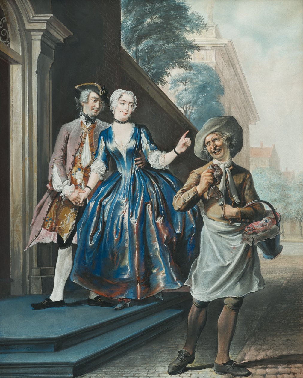 Pefroen og sauehodet, 1739 av Cornelis Troost