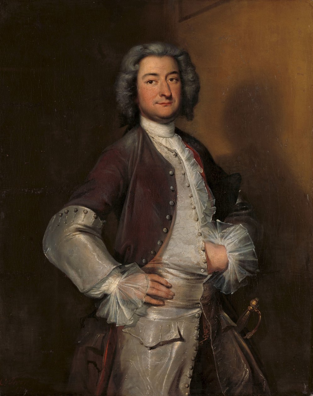 Portrett av Isaac Sweers, sjef for Amsterdam og guvernør i det nederlandske østindiske kompaniet av Cornelis Troost