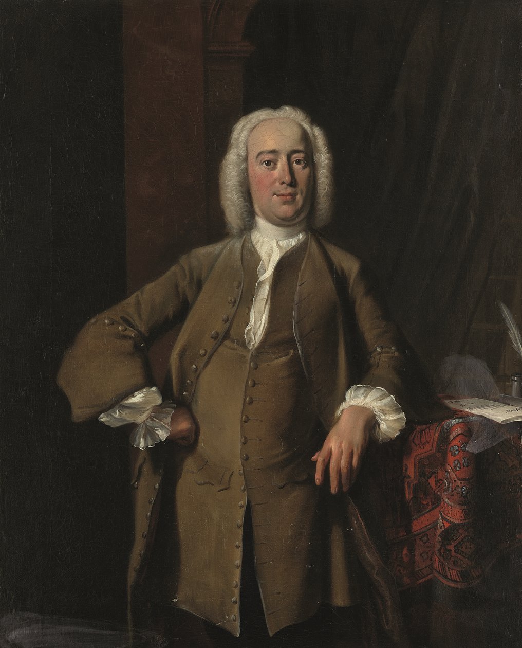Portrett av en gentleman tradisjonelt identifisert som Philips Zweerts (1704-1774) av Cornelis Troost