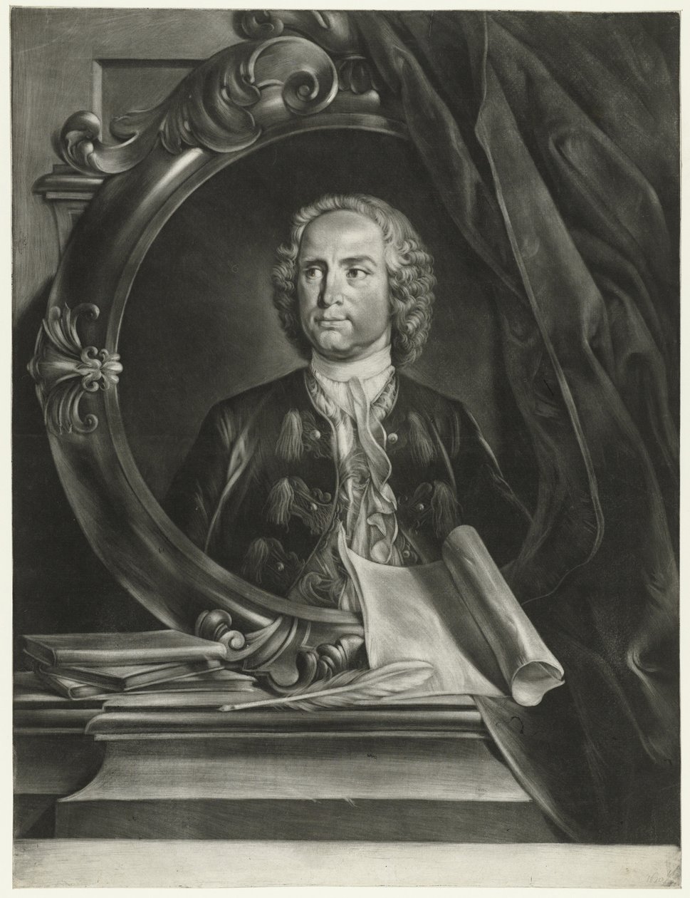 Portrett av komponisten Pietro Antonio Locatelli 1695-1764 av Cornelis Troost