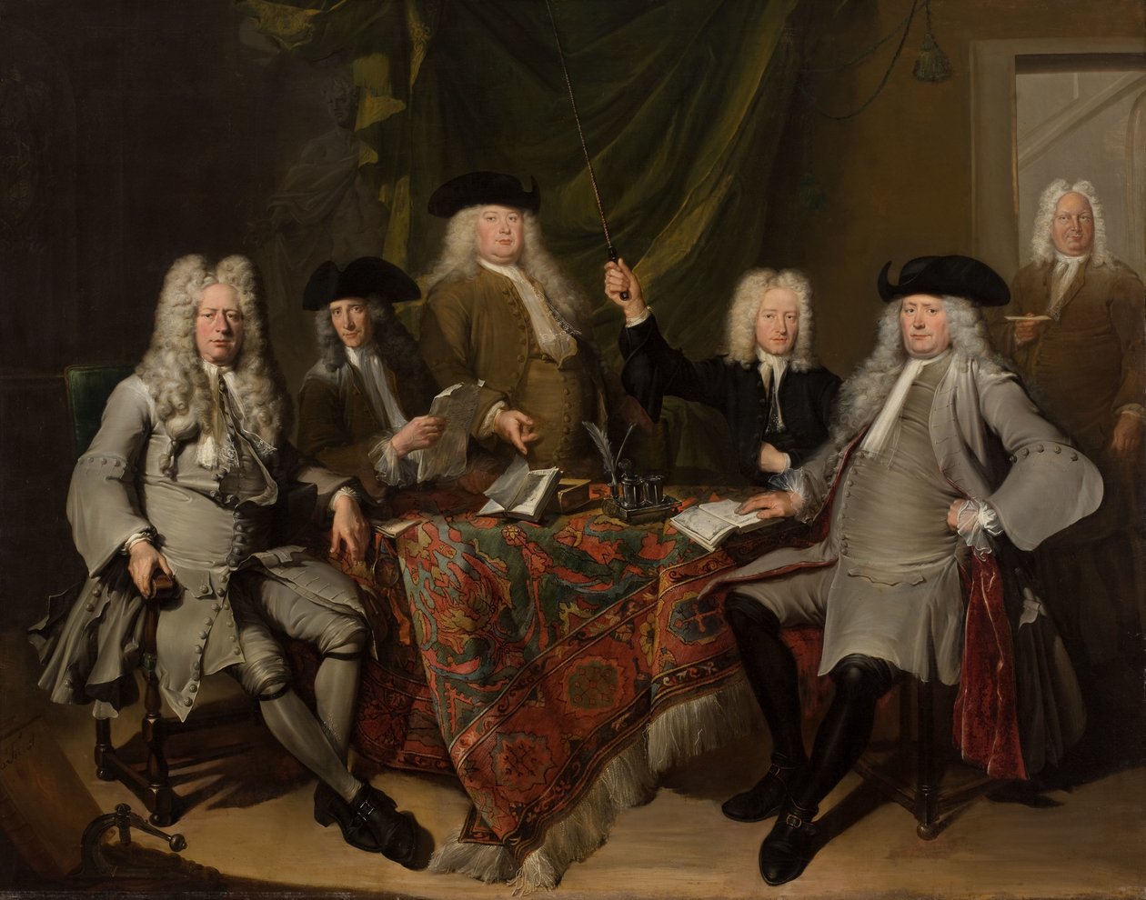 Portrett av inspektørene ved Collegium Medicum Portrett av inspektørene til Collegium Medicum av Cornelis Troost