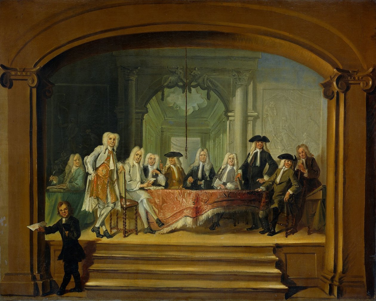 Regents of Almoezeniers Orphanage Orphanage i Amsterdam, 1729 av Cornelis Troost