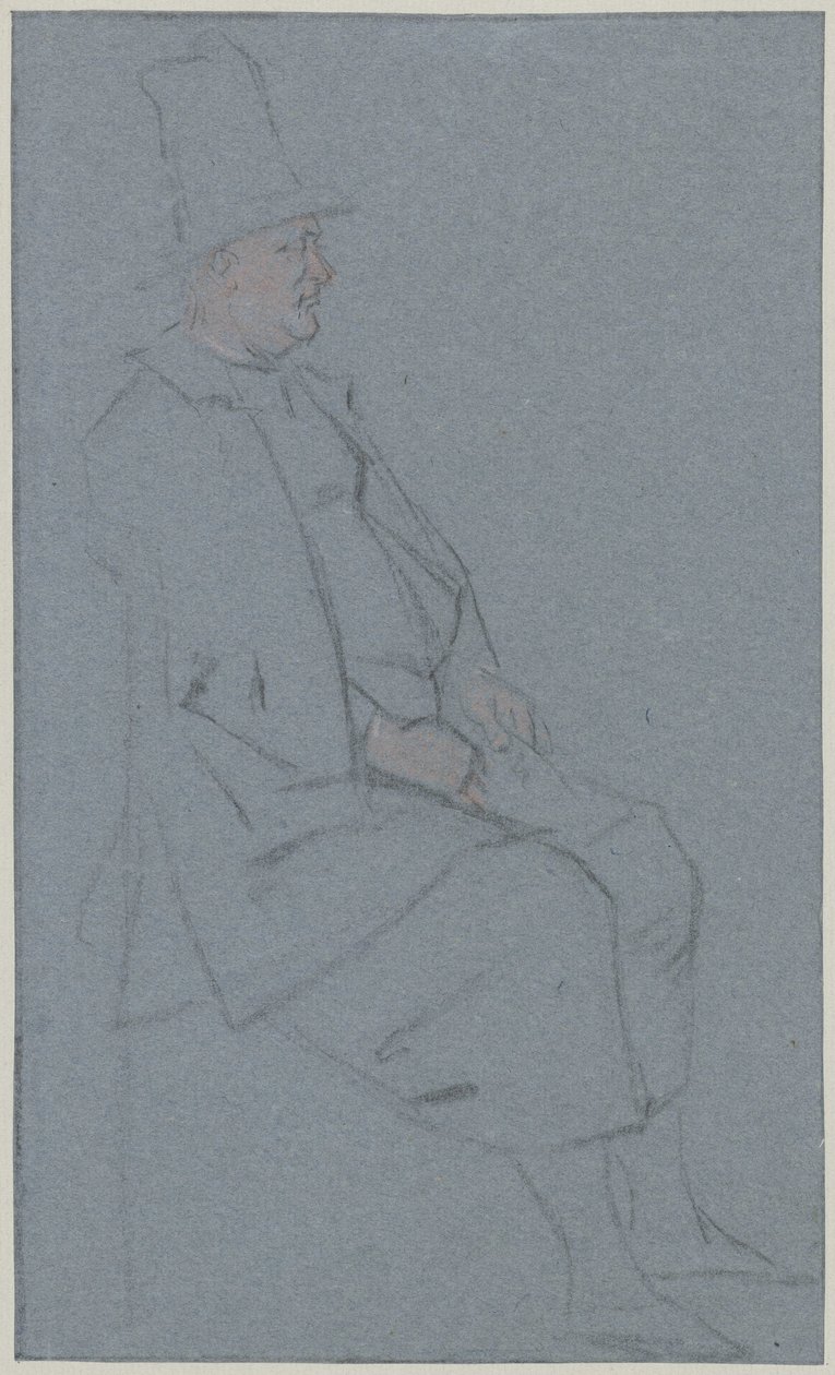 Sittende kvakksalver, profil til høyre av Cornelis Troost