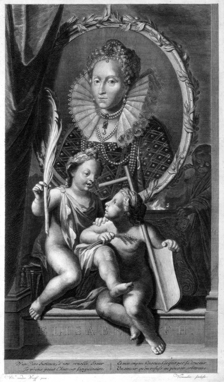 Elizabeth I, dronning av England og Irland. av Cornelis Vermeulen