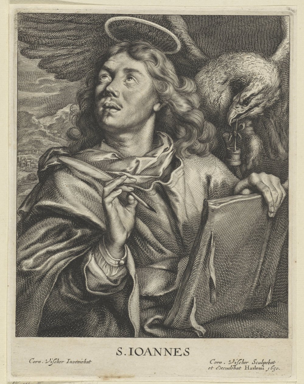 Evangelisten Johannes S. IOANNES (tittel på objekt) Vier Evangelisten (serietittel) av Cornelis Visscher (II)