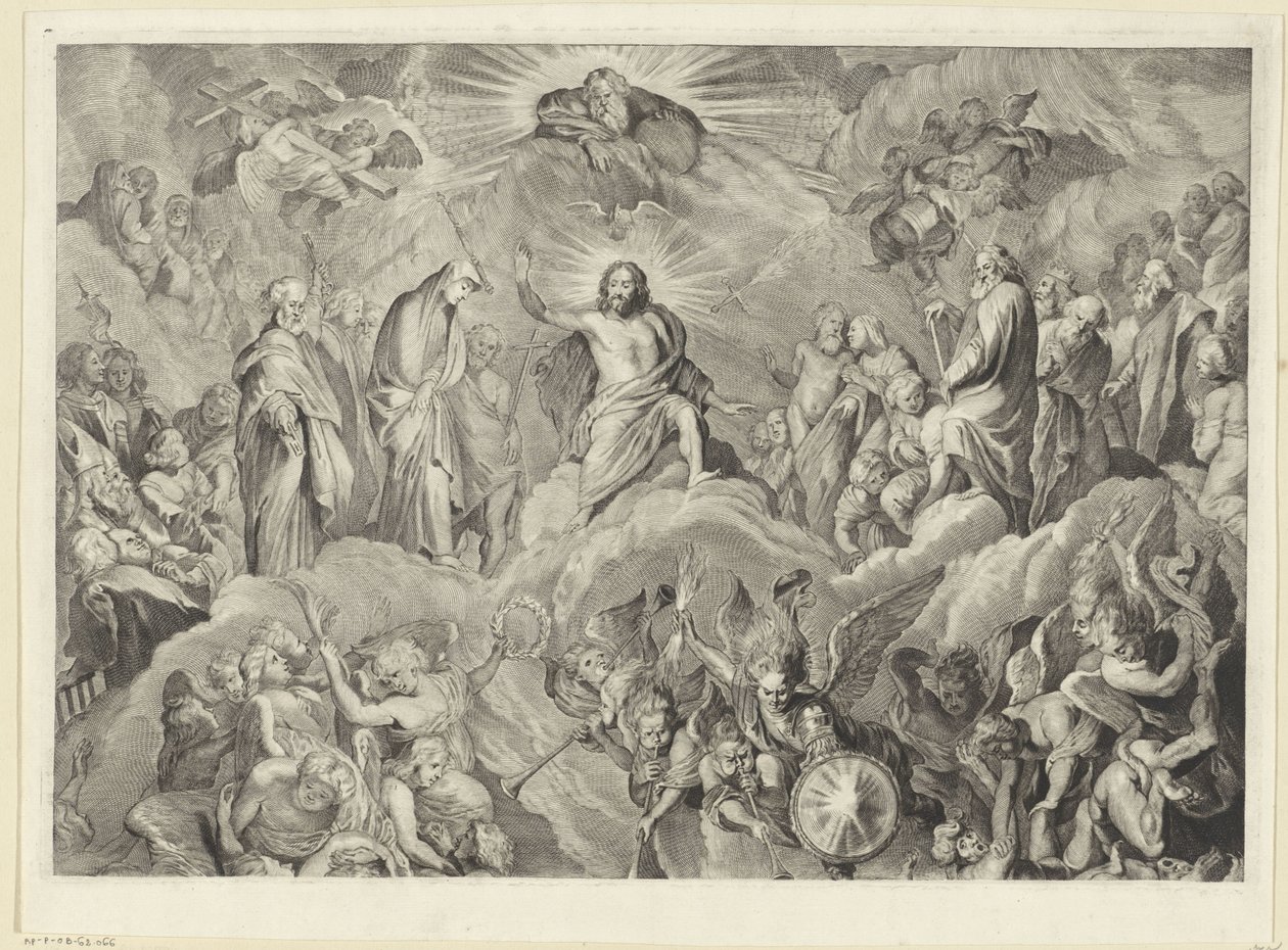 Siste dom (topplate) av Cornelis Visscher (II)